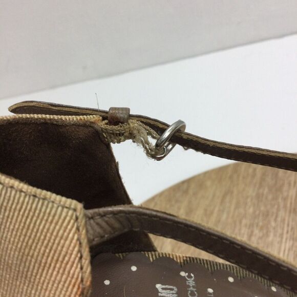 Moschino Olive Green Brown Taupe Cheap & Chic Tie-dye Platform Sandals Size 39 - Picture 3 of 13